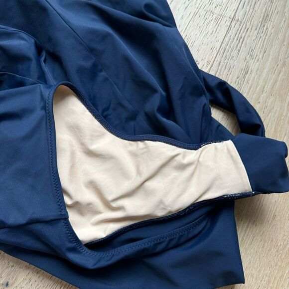 Summersalt Side Stroke Full Bum Coverage 1 Piece Swimsuit Size 22 Deep Sea Blue - Picture 12 of 12